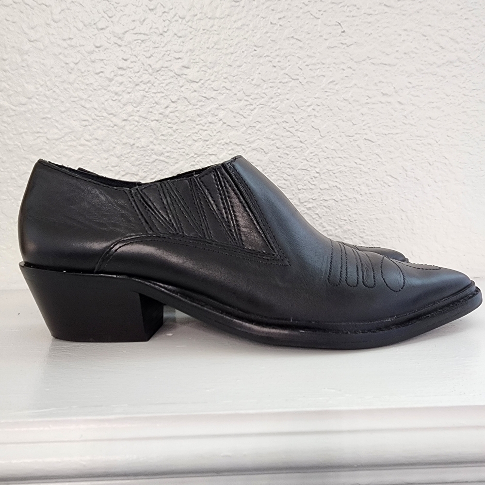Gianni Bini "Let's Dance" black ankle western bootie shoe - Picture 4 of 6